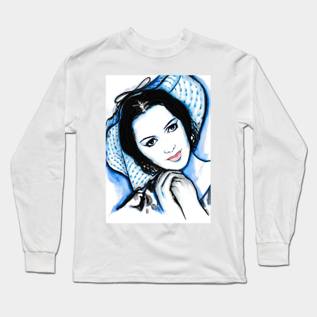 Olivia de Havilland Long Sleeve T-Shirt by Svetlana Pelin